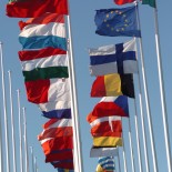 European and National flags of 25 Members States European and National flags of 25 Members States