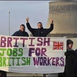britishjobs Protesters demanding "British jobs for British workers"