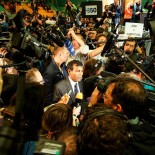 copenhagen President Nasheed of the Maldives briefs reporters during the Copenhagen climate change talks (picture Adam Welz)